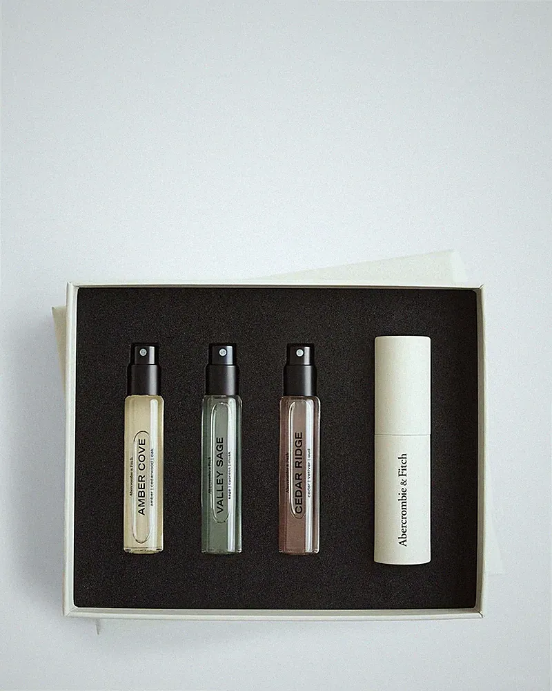 Abercrombie & Fitch, Amber, Cedar Ridge, Valley Stage Fragrance Suite Travel Set