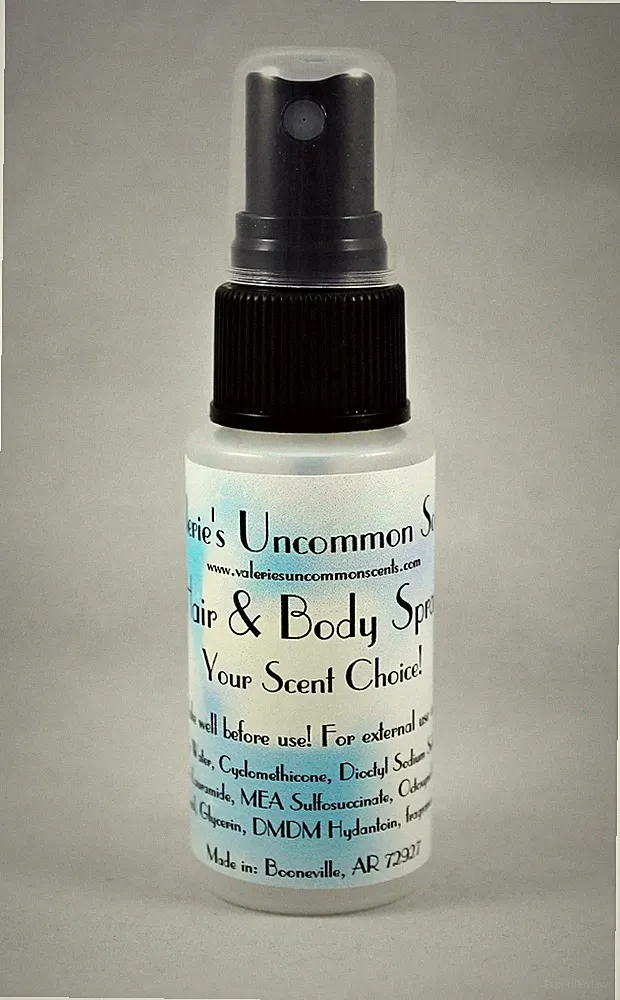Balsam Cedar scented HAIR & BODY PERFUME FRAGRANCE SPRAY MIST 1oz Sample