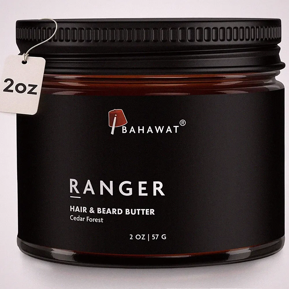 Hair & Beard Butter for Men Leave-in Conditioner - Cedar Forest scent - Stren...