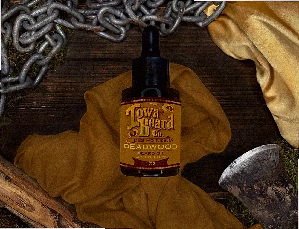 Iowa Beard Company Deadwood Beard Oil (Leather Cedar Cologne Scent)