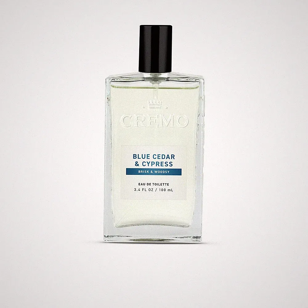 Men's Blue Cedar Cypress Cologne Spray Woodsy Scent Lemon Leaf Cedar LongLastin