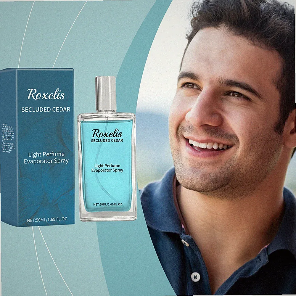 Men's Cedar Cologne, Long Lasting Blue EDT, Fresh Woody Scent for Business