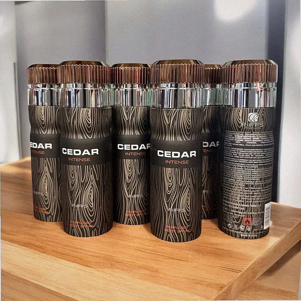 RIFFS CEDAR INTENE Perfumed Body spray { 6 BOTTLES } 200 ml each